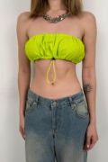 Lastik Detay Straplez Crop resmi